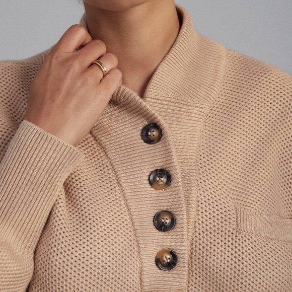 Lunya Cozy Cotton Silk Pocket Henley - Picture 5 of 12